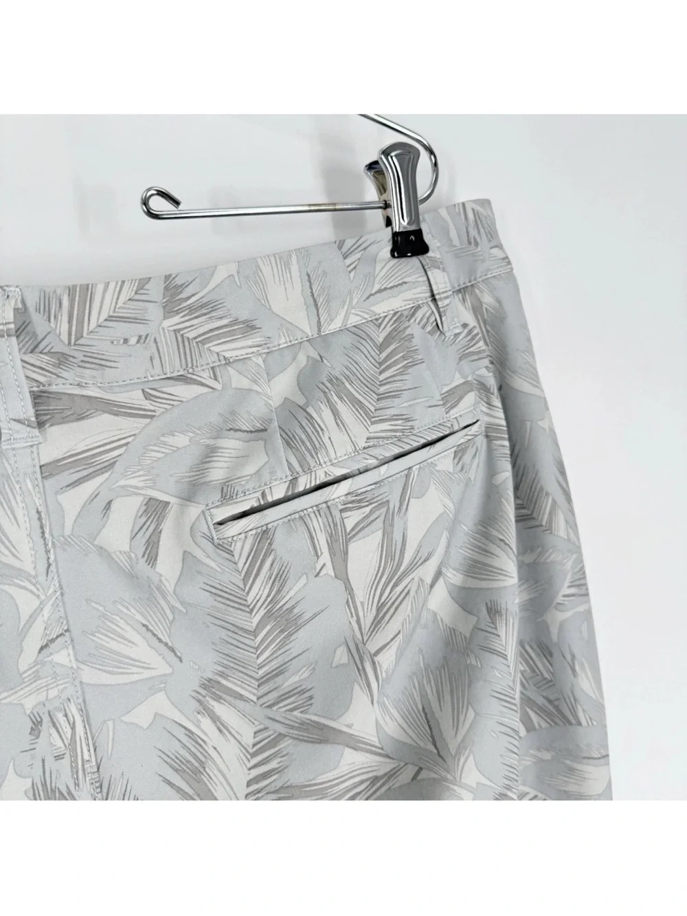 Bonobos Golf Pants Mens Size 36x32 Gray Tropical Print Stretch Slim Fit